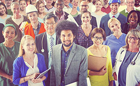 Diverse people representing BLS data users