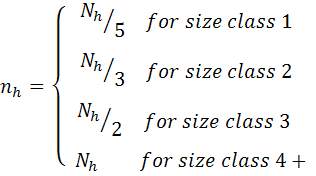 Formula #3: GGS environmental sample allocation