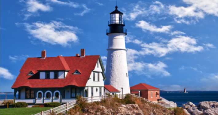 Photo of lighthouse on the New England coast