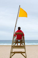 Lifeguard on beach