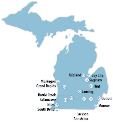 Michigan Area Map