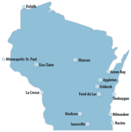 Wisconsin Area Map