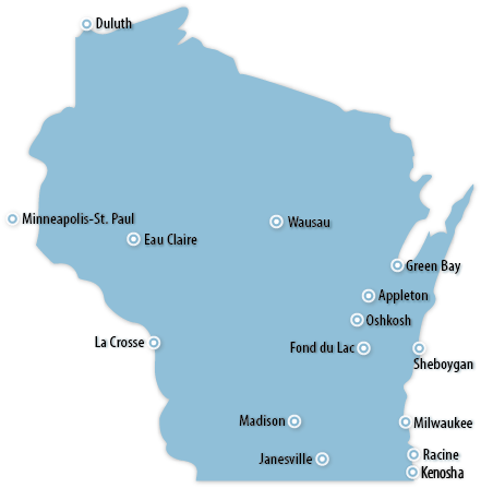 Wisconsin Area Map