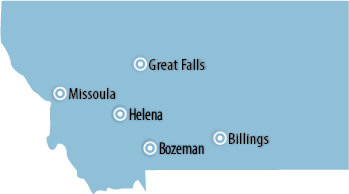 Montana Area Map