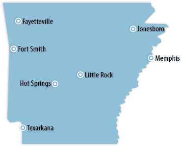 Arkansas Area Map